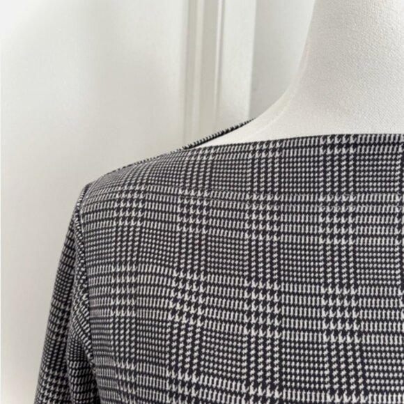 Vivien of Holloway 50’s Style Slash Neck Top in Black Houndstooth Size Small S - Picture 3 of 4